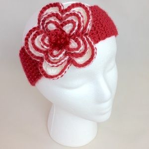 Red Crocheted Headband